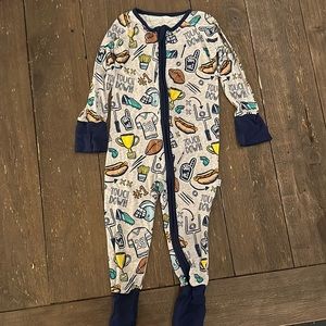 Little Sleepies Football Zippy 6-12 months